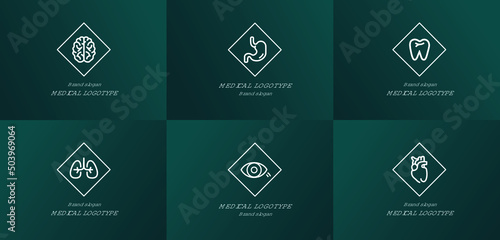 Medical and health care logo vector set design