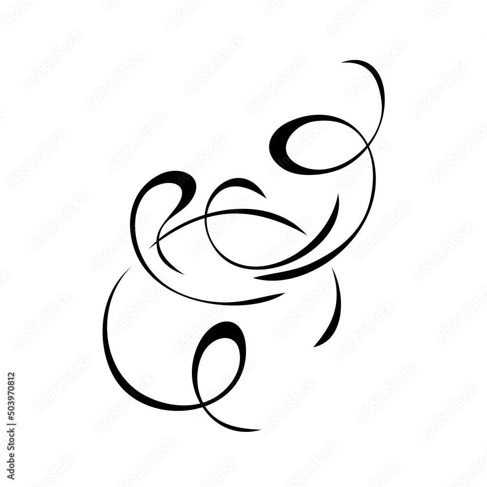 decorative abstract element with curved smooth lines. graphic decor decorative abstract element with curved smooth lines. graphic decor
