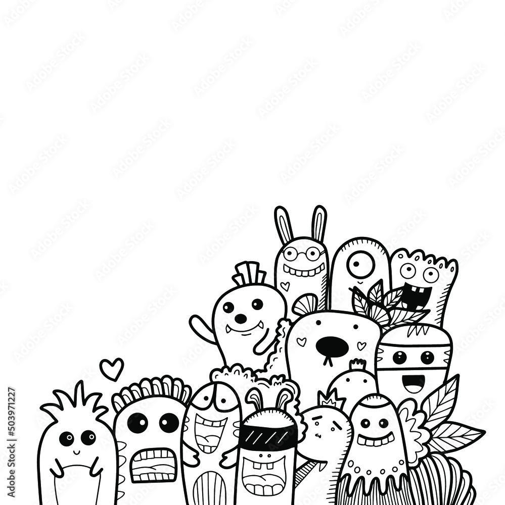 Doodle art cartoon hand drawn Holiday poster template. Very detailed ...