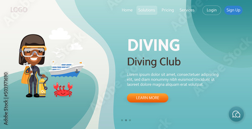 Diving Club Website Template