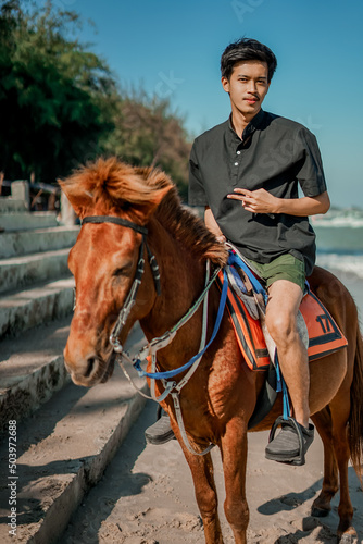 person riding horse © Gard