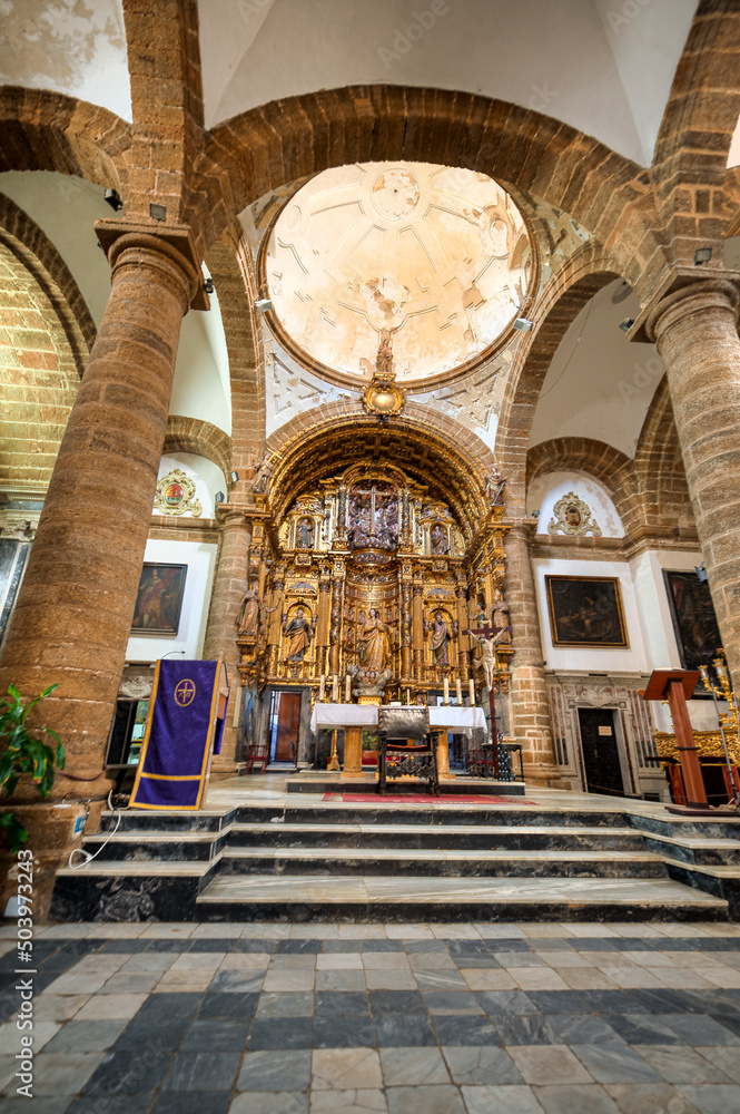 Church of Santa Cruz, Old Cathedral of Cadiz, Andalucia, Spain.
