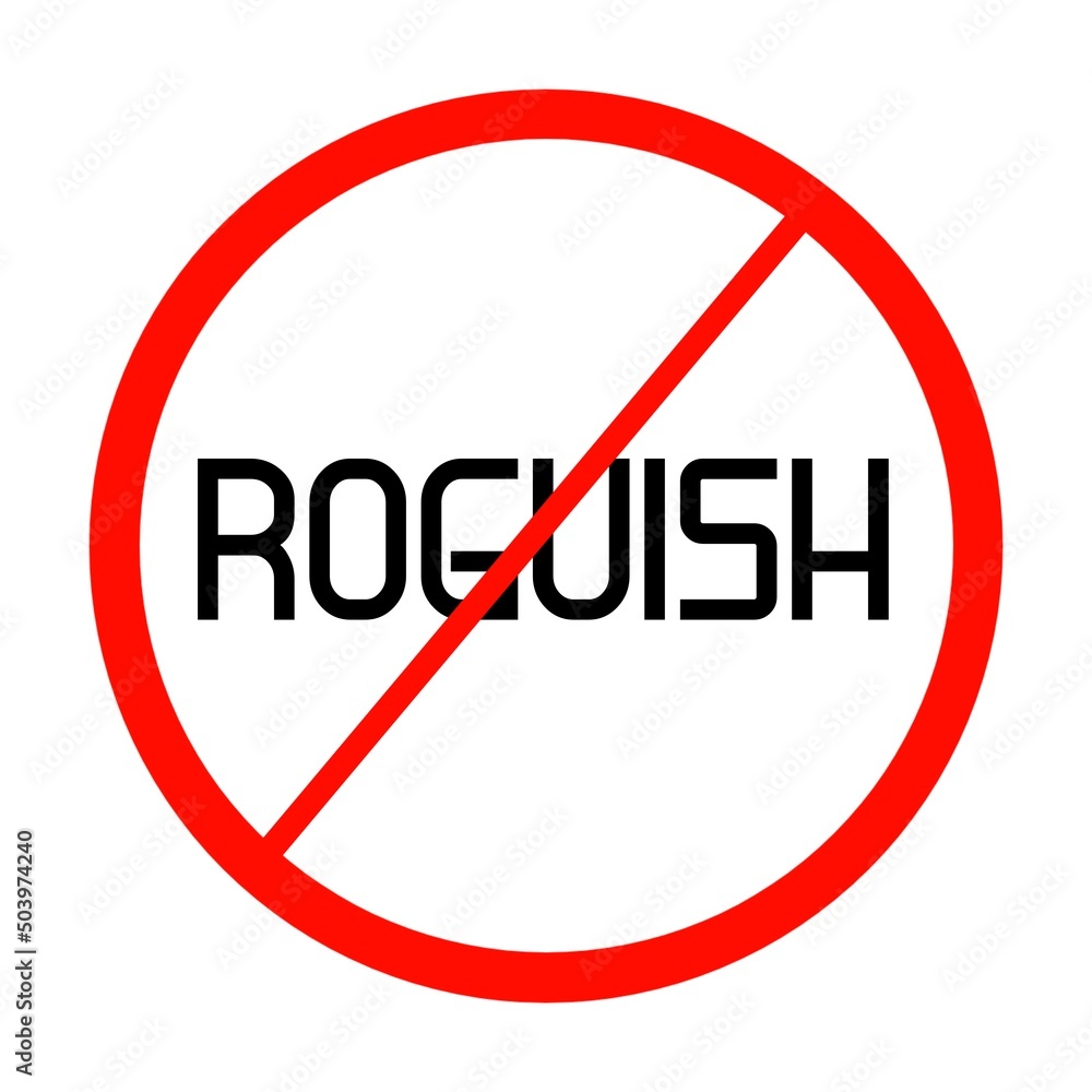 No roguish sign 