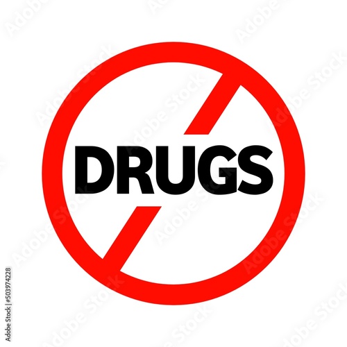 No drugs sign icon 