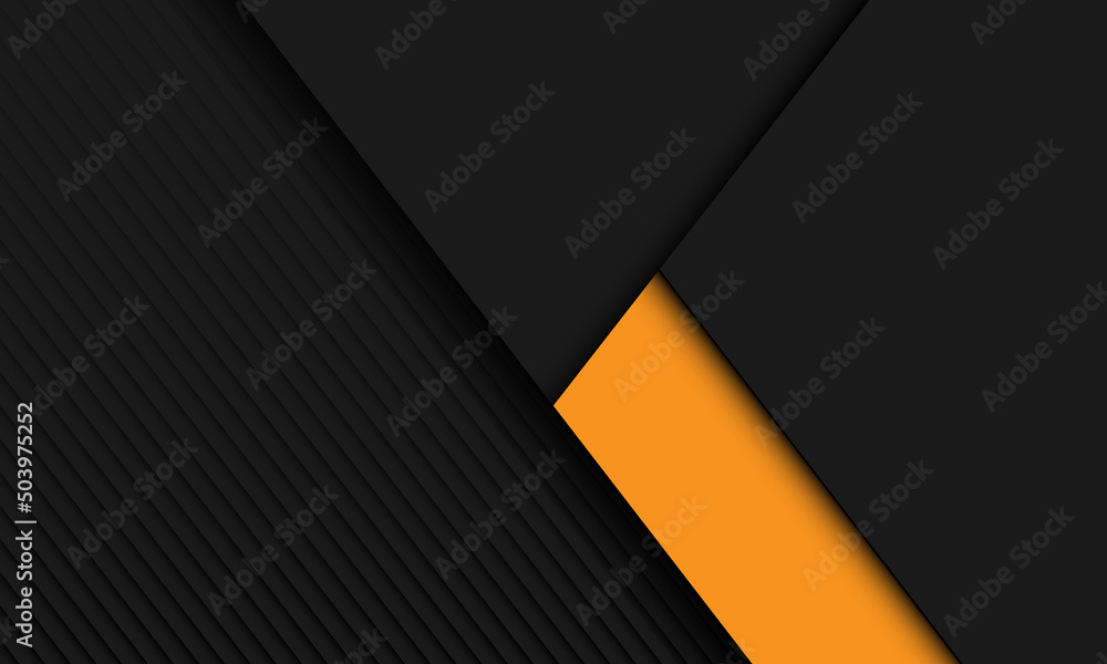 Abstract yellow banner line shadow on grey geometric design modern futuristic background vector Abstract yellow banner line shadow on grey geometric design modern futuristic background vector
