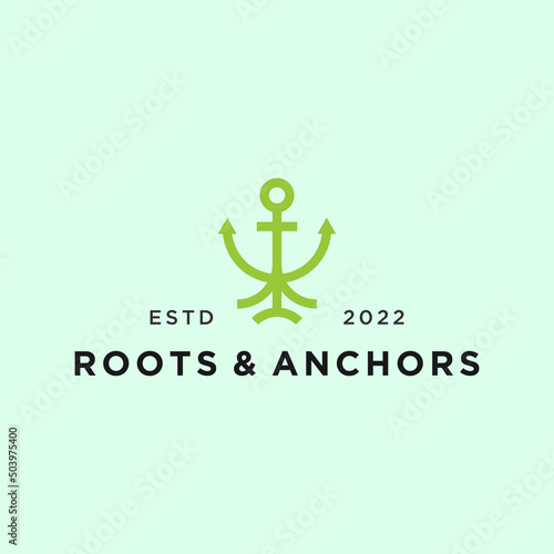 anchor root logo or boat logo