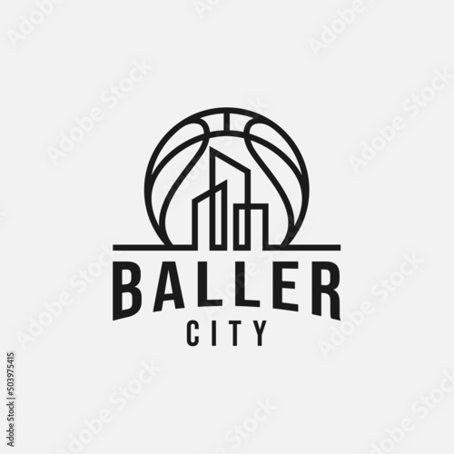 basketball city logo or sports logo