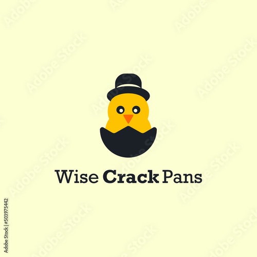 chick cartoon logo or chicken icon