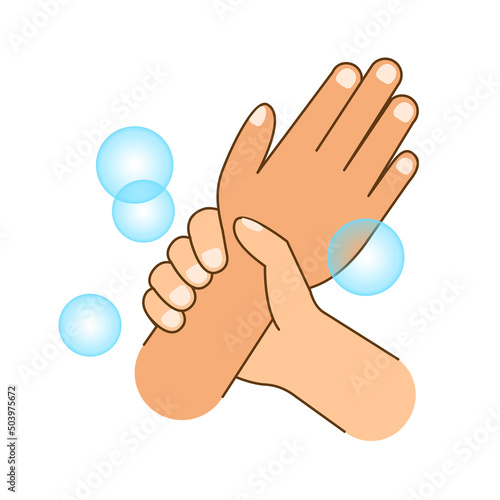 hand washing with soap bubbles, hand wash cartoon clip art cute for coloring worksheet