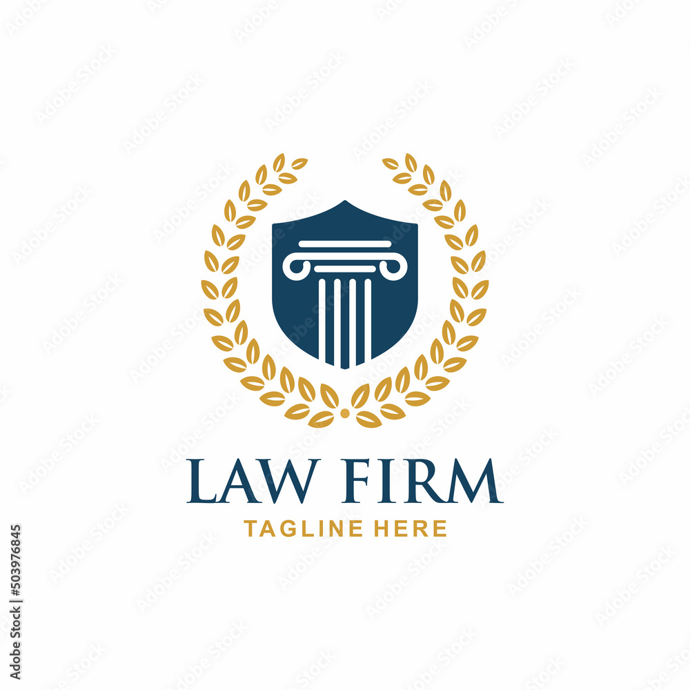 Law firm logo design vector. Pillar logo Law firm logo design vector. Pillar logo