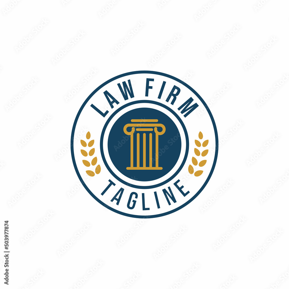 Law firm logo design vector. Pillar logo Law firm logo design vector. Pillar logo
