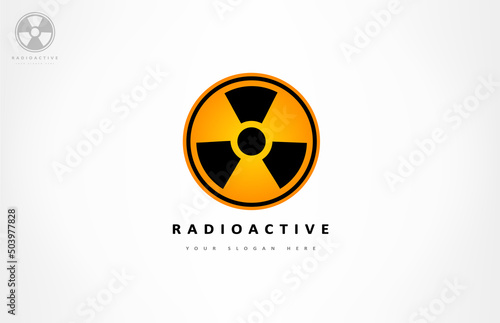 Obraz na plátně Radioactive logo vector. Warning attention design.