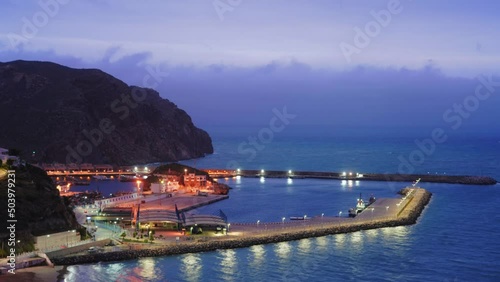 Port of Al Hoceima Morocco , Time laps  photo