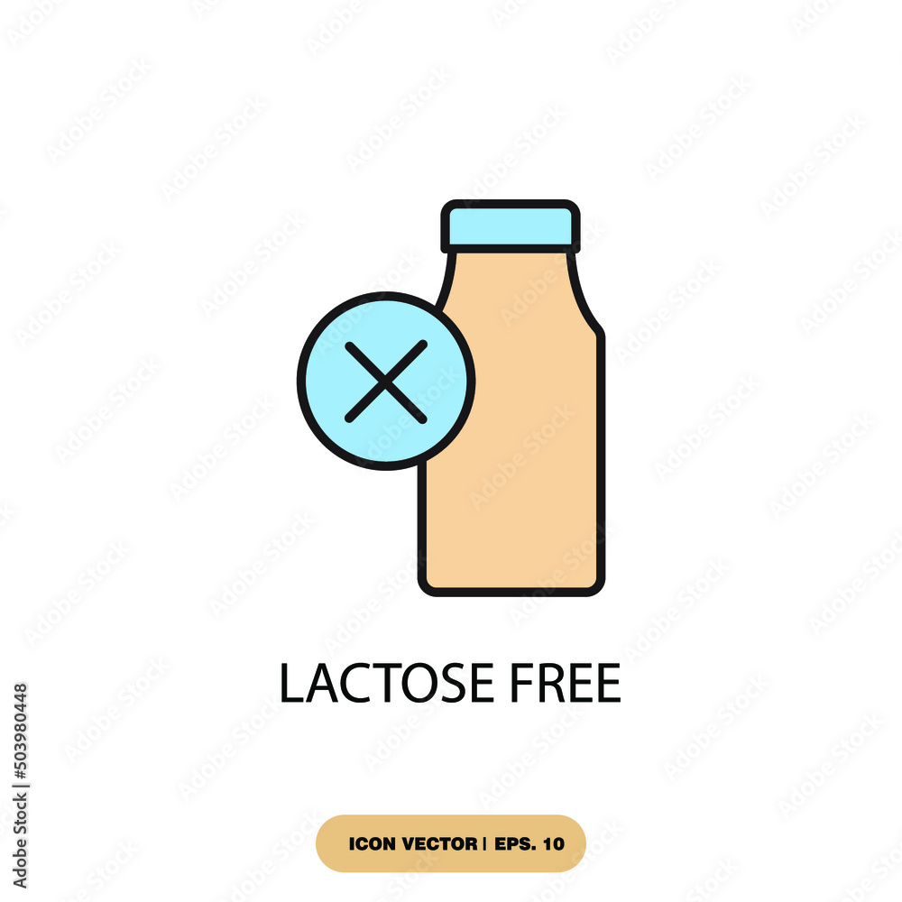 lactose free icons symbol vector elements for infographic web lactose free icons symbol vector elements for infographic web