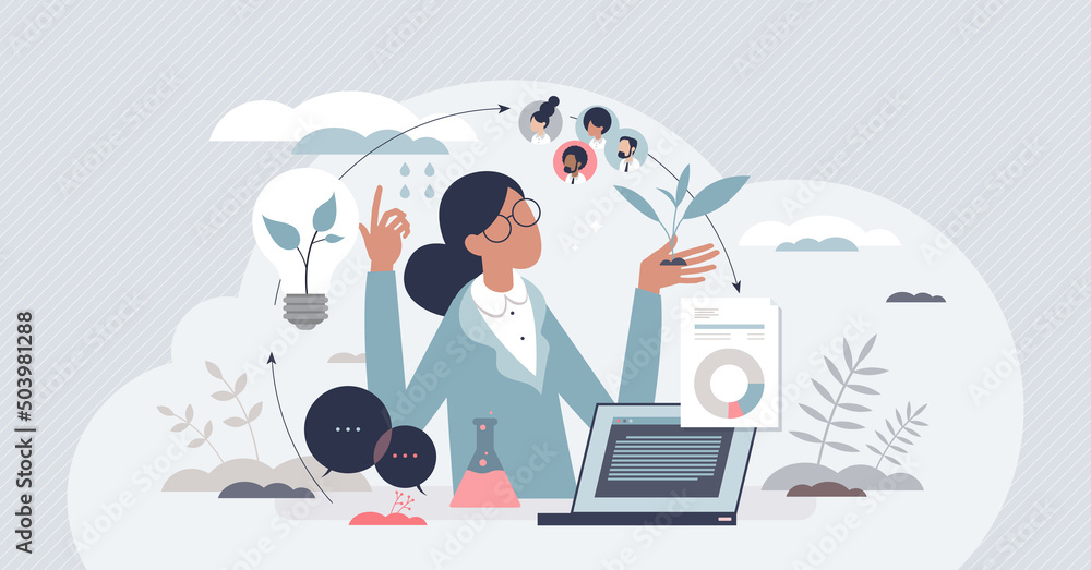 Citizen science or public volunteer scientists research tiny person concept. Common cooperation and collaboration with society crowd for data monitoring or information analysis vector illustration. Citizen science or public volunteer scientists research tiny person concept. Common cooperation and collaboration with society crowd for data monitoring or information analysis vector illustration.