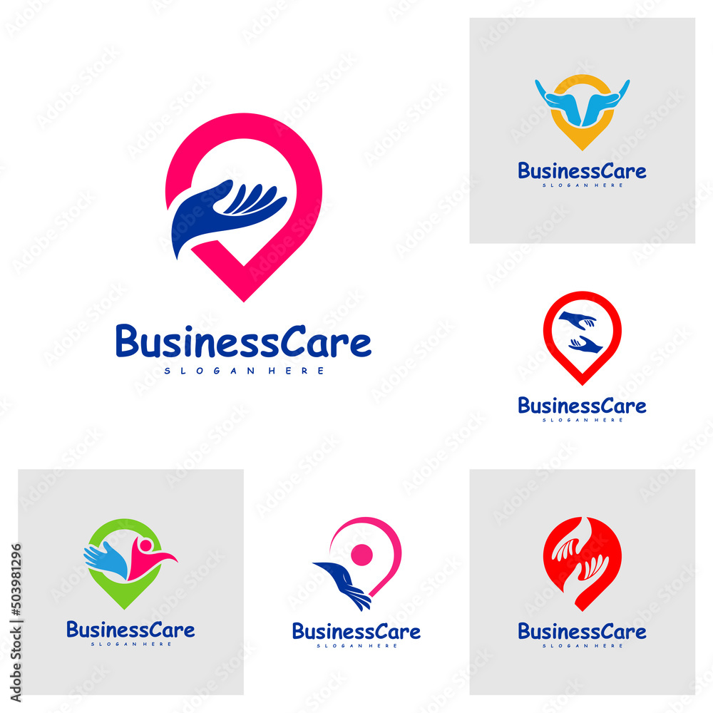 Set of Point Care logo design vector. Icon Symbol. Template Illustration Set of Point Care logo design vector. Icon Symbol. Template Illustration