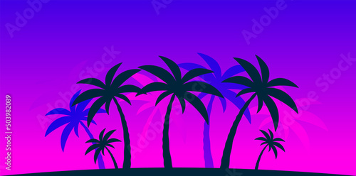 palme, isola tropicale, vacanze, 