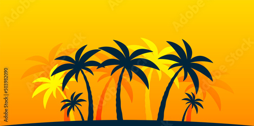 palme, isola tropicale, vacanze, 