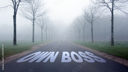 Street Sign Own Boss