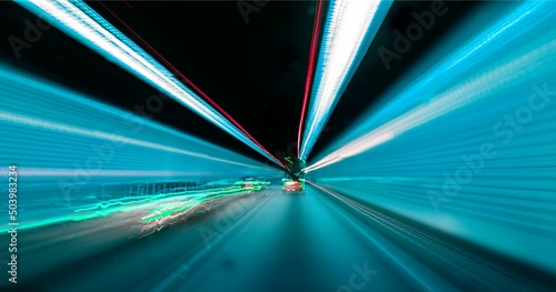Highspeed in tunnel with light 