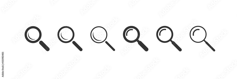 Flat design search symbol set Flat design search symbol set
