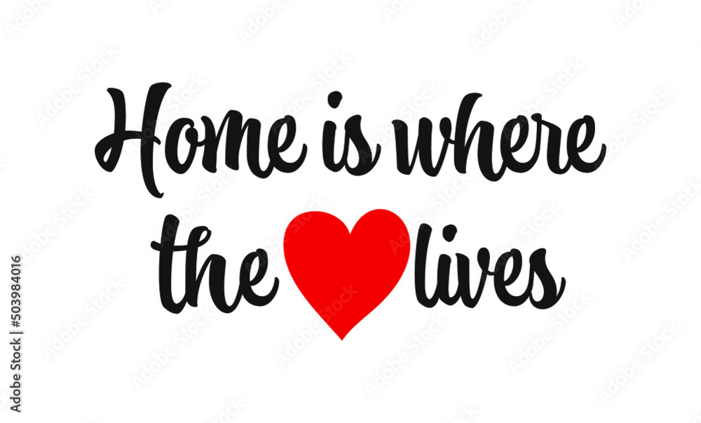 Home is where the heart lives doormat design