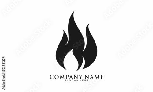 Fire simple illustration vector logo