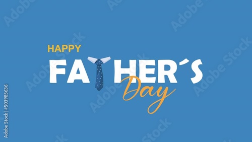 happy fathers day lettering animation