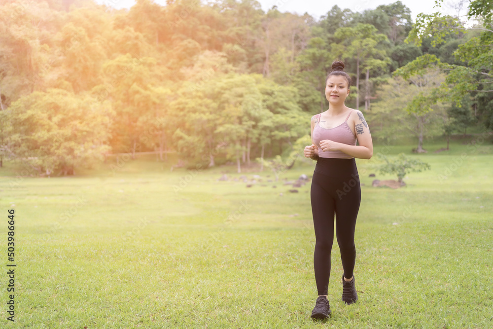 young beautiful running in the park young beautiful running in the park