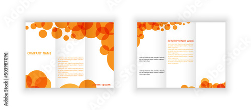 trifold brochure template with circles.