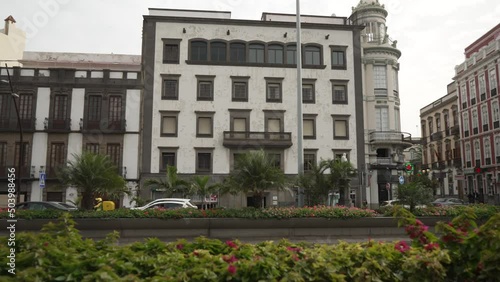 Wallpaper Mural Palm trees and ornate architecture, Las Palmas, Gran Canaria, Canary Islands, Spain, Atlantic, Europe Torontodigital.ca