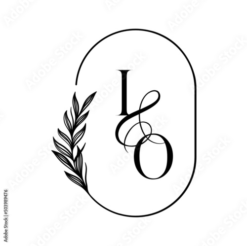 oi, io, Elegant Wedding Monogram, Wedding Logo Design, Save The Date Logo