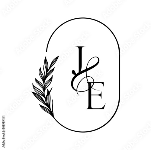 ej, je, Elegant Wedding Monogram, Wedding Logo Design, Save The Date Logo