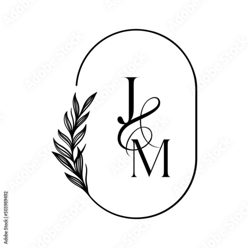 mj, jm, Elegant Wedding Monogram, Wedding Logo Design, Save The Date Logo