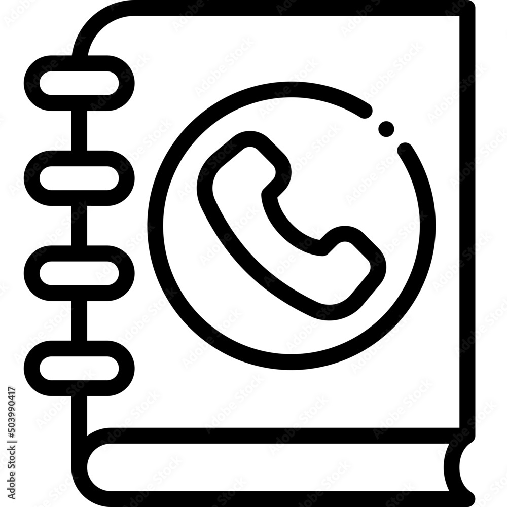 contact list line icon contact list line icon