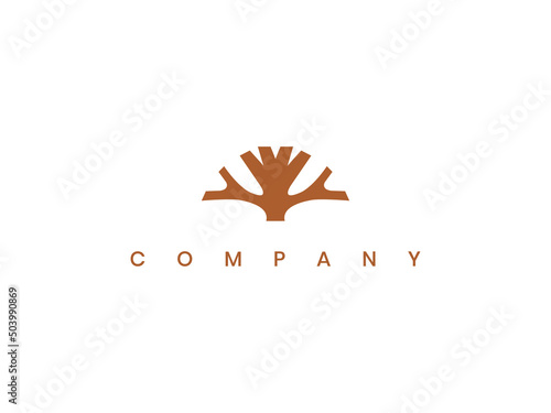 Tree of Life logo, Vector silhouette of a tree, Tree vector icon. Nature trees vector illustration logo design.