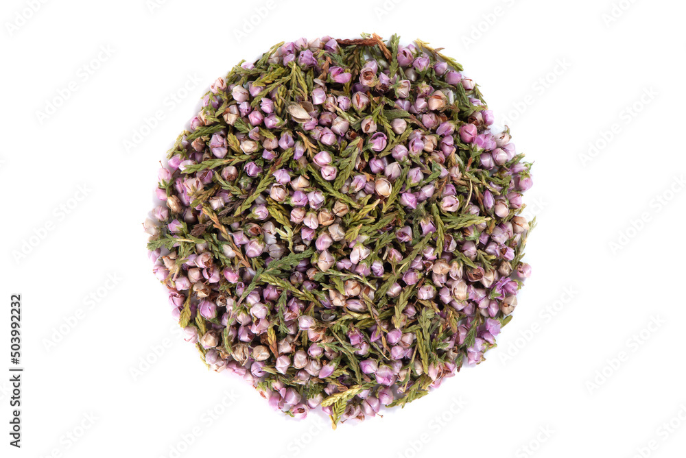 A mound of pink heather. Dry heather spice. Heather flower. A mound of pink heather. Dry heather spice. Heather flower.
