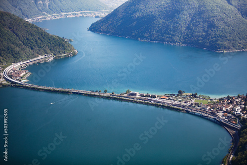 Vue aérienne du ponte Diga de Melide
