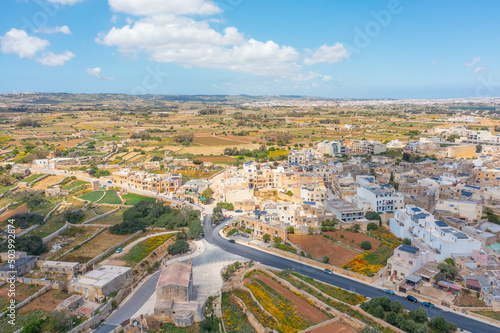Natural and urban village landscape in arab country. © aapsky