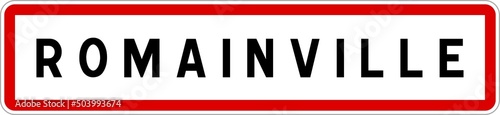Panneau entrée ville agglomération Romainville / Town entrance sign Romainville Free Download Panneau entrée ville agglomération Romainville / Town entrance sign Romainville - GFXLoad