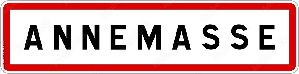 Panneau entrée ville agglomération Annemasse / Town entrance sign Annemasse