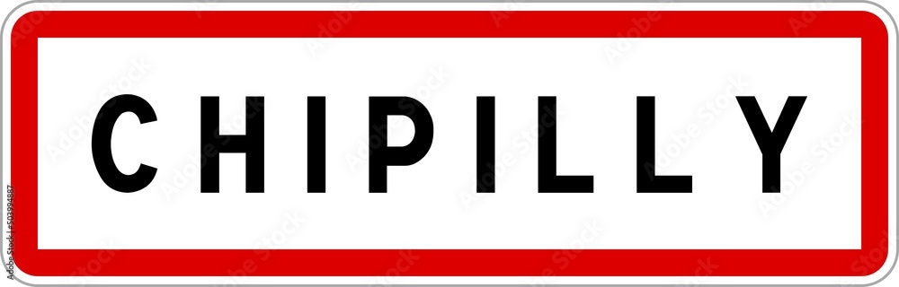 Panneau entrée ville agglomération Chipilly / Town entrance sign Chipilly