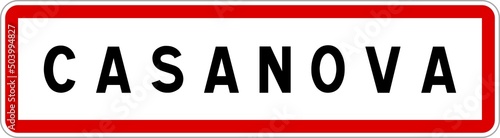 Photos Panneau entrée ville agglomération Casanova / Town entrance sign Casanova