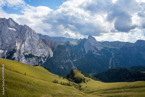 Dolomite peaks - Marmolada and Colac above Canazei. © Jacek Jacobi