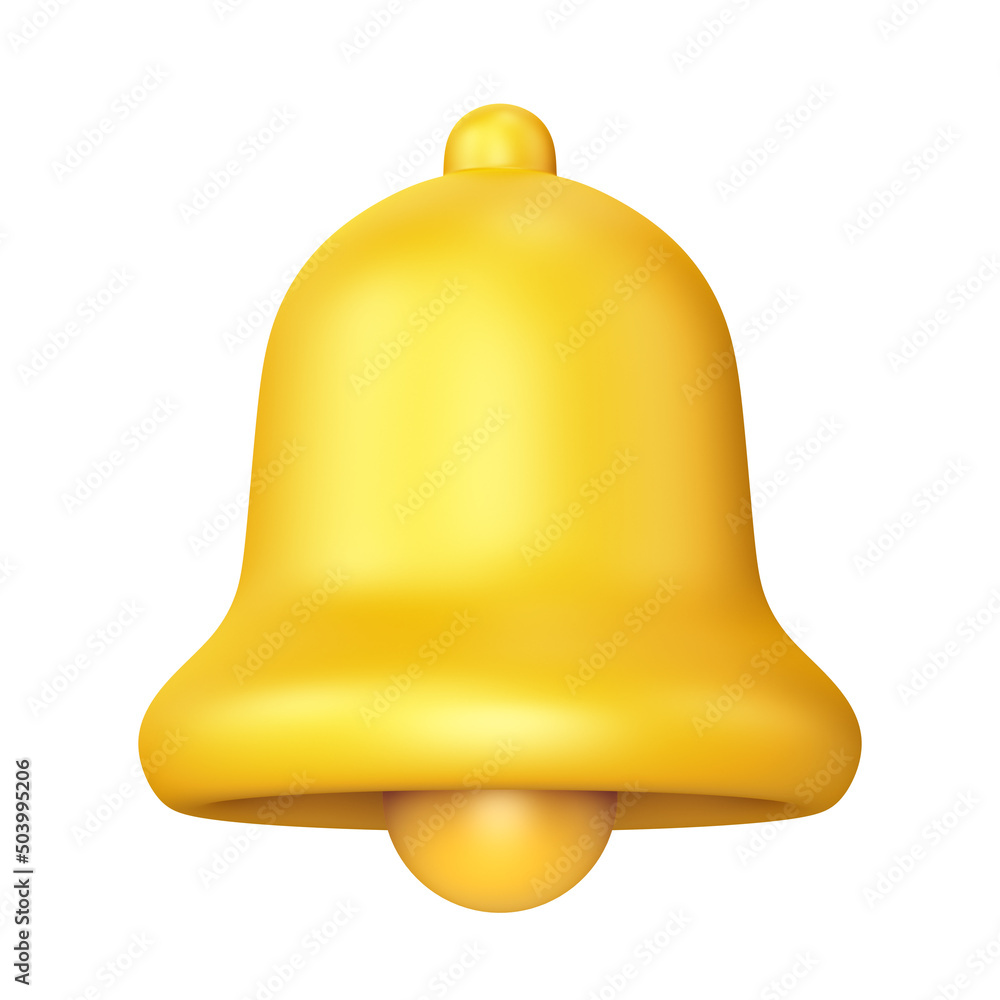 Yellow social media notification bell icon set isolated on white background Yellow social media notification bell icon set isolated on white background