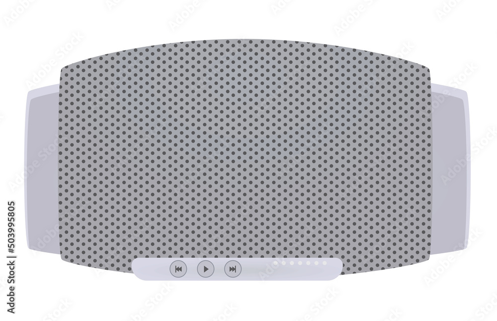 Obraz premium Grey bluetooth speaker. vector illustration