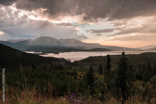 Stormy Weather at Dillon Reservoir in Silverthorne, Colorado