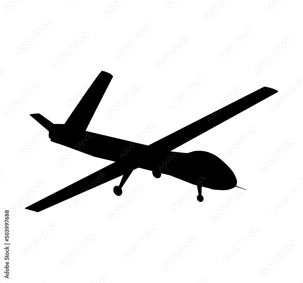silhouette of drone UAV Hermes