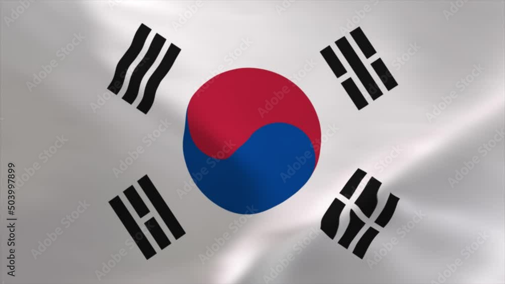 South Korea Waving Flag Animation 4K Moving Wallpaper Background South Korea Waving Flag Animation 4K Moving Wallpaper Background