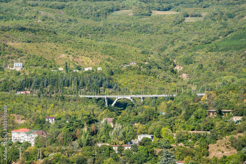 Viaduct in the Crimean mountains